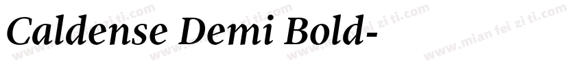 Caldense Demi Bold字体转换